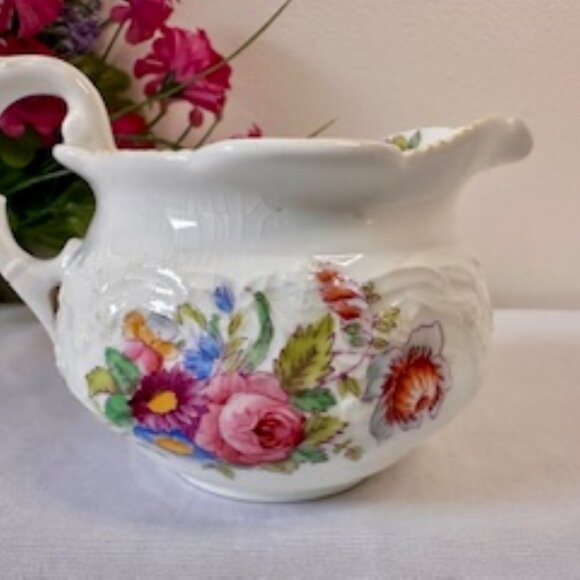 Vintage Coalport Severs Embossed Creamer – Made in England Floral Jug - Picture 6 of 7